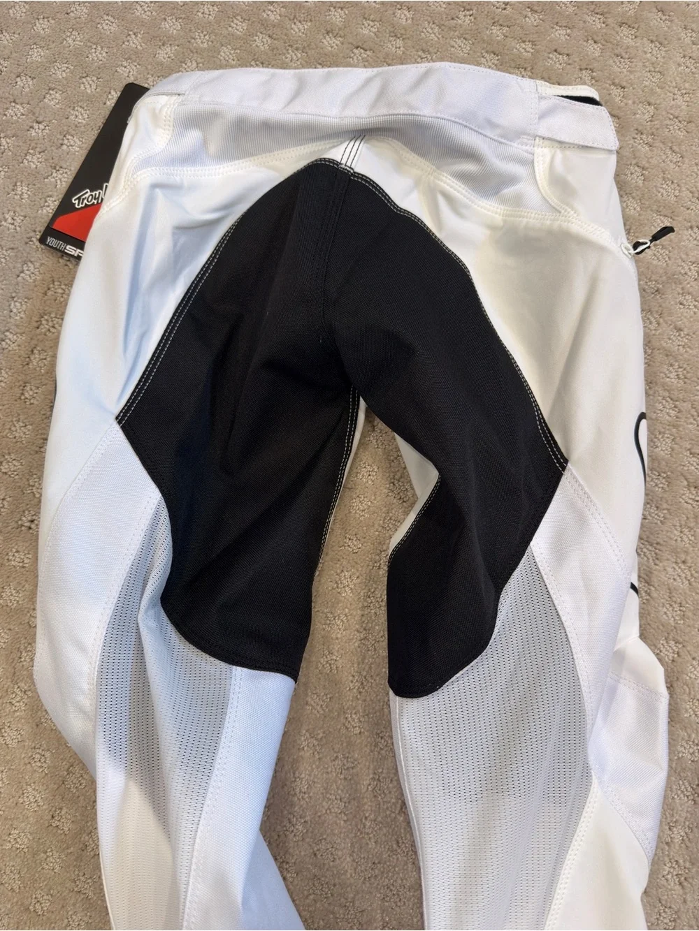 Kids White and Black bike pants Bottoms